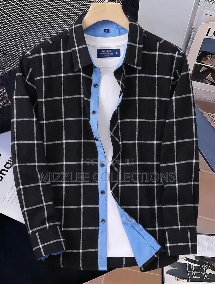 Gentlemen Checked Long Sleeves Shirt M-3xl