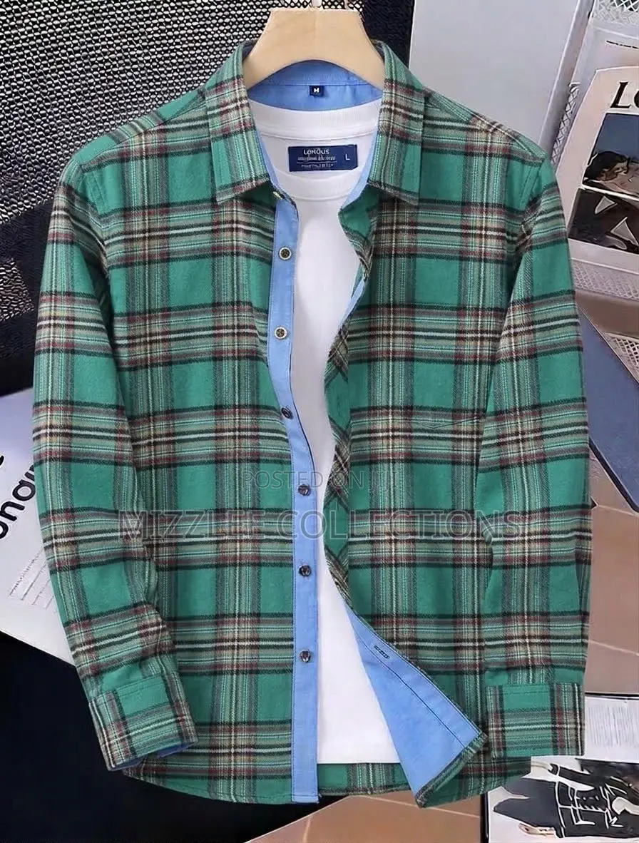 Gentlemen Checked Long Sleeves Shirt M-3xl