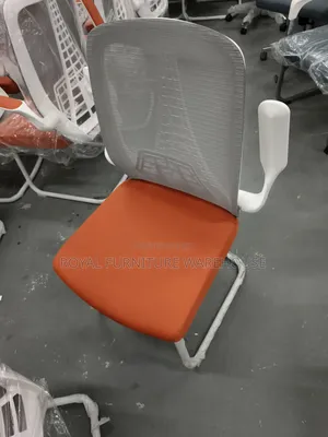 Ergonomic Mesh Visitor Chair With Sled Base and Flip Armrests