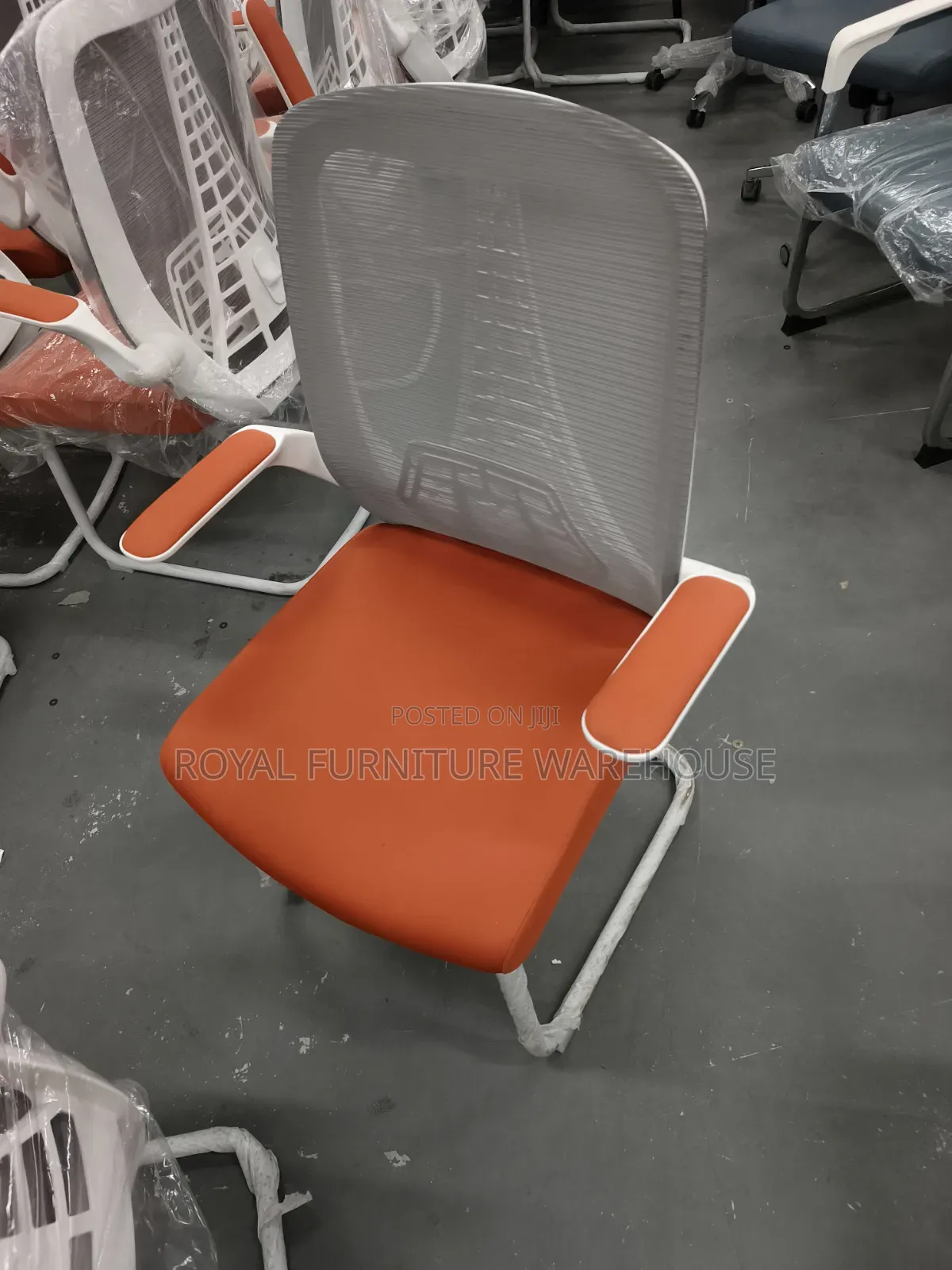 Ergonomic Mesh Visitor Chair With Sled Base and Flip Armrests