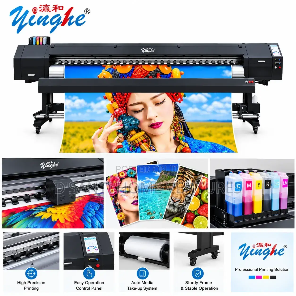 Yinghe 10ft (3.2m) Double XP600 Head Industrial Large Format Printer