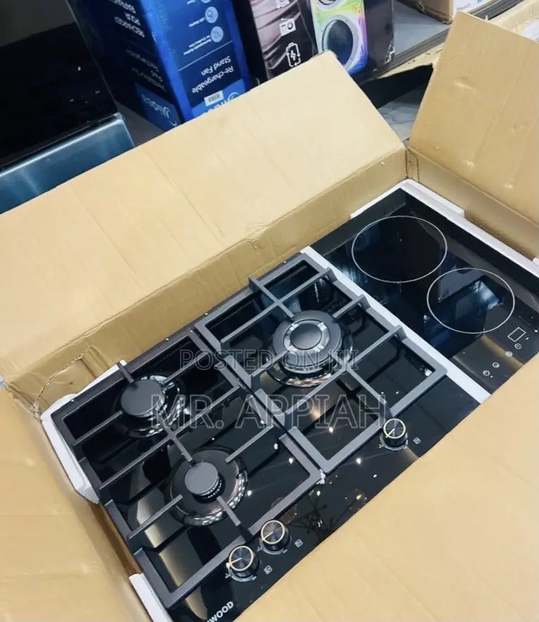 Super Adorable Kenwood 90cm Tempered Glass Hob(Black)