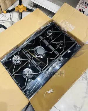 Super Classic Kenwood 90cm Tempered Glass 5 Gas Hob(Black)