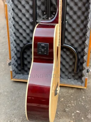 Givson 6-Strings Semi-Acoustic Guitar[Wine Red]