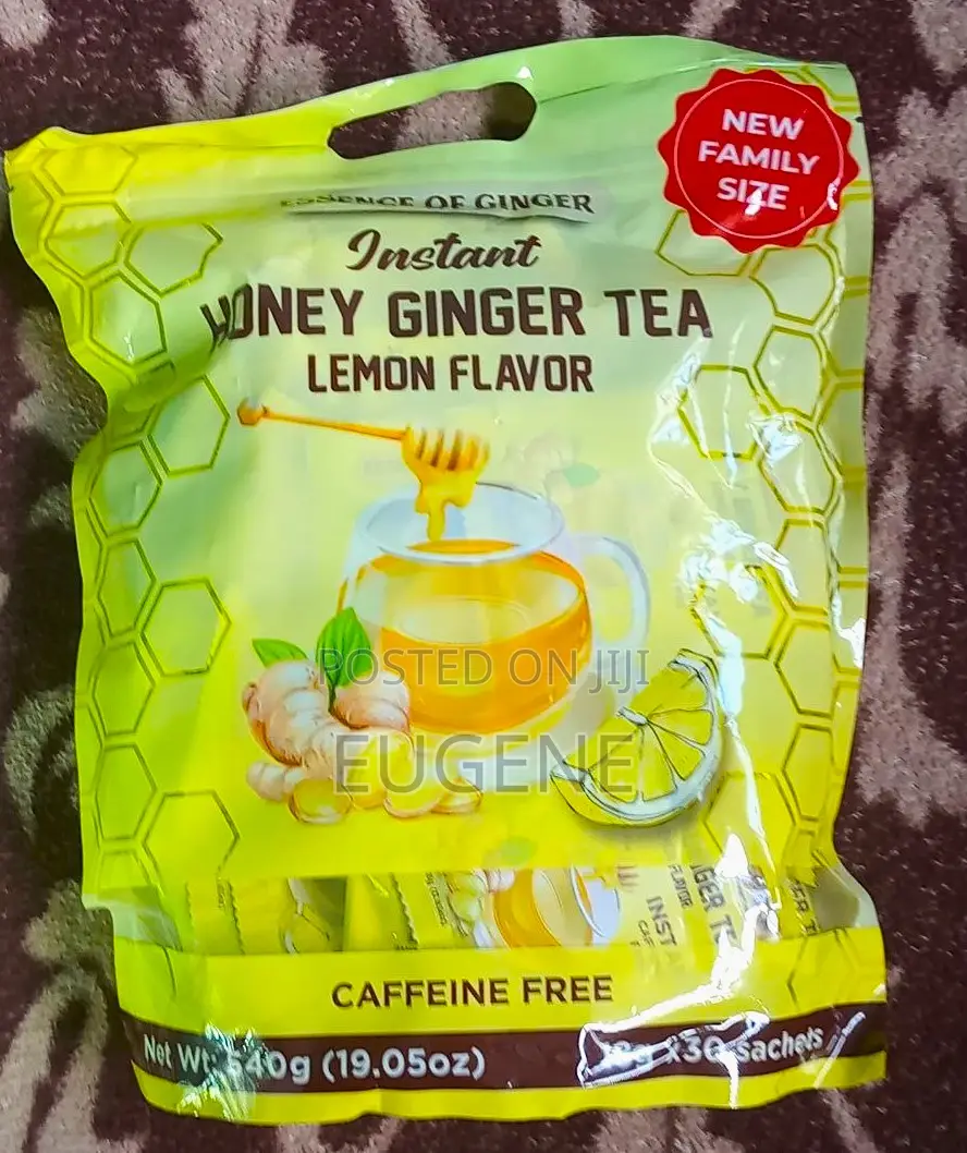Essence of Ginger Instant Honey Ginger Tea Lemon Flavor Caffeine-Free