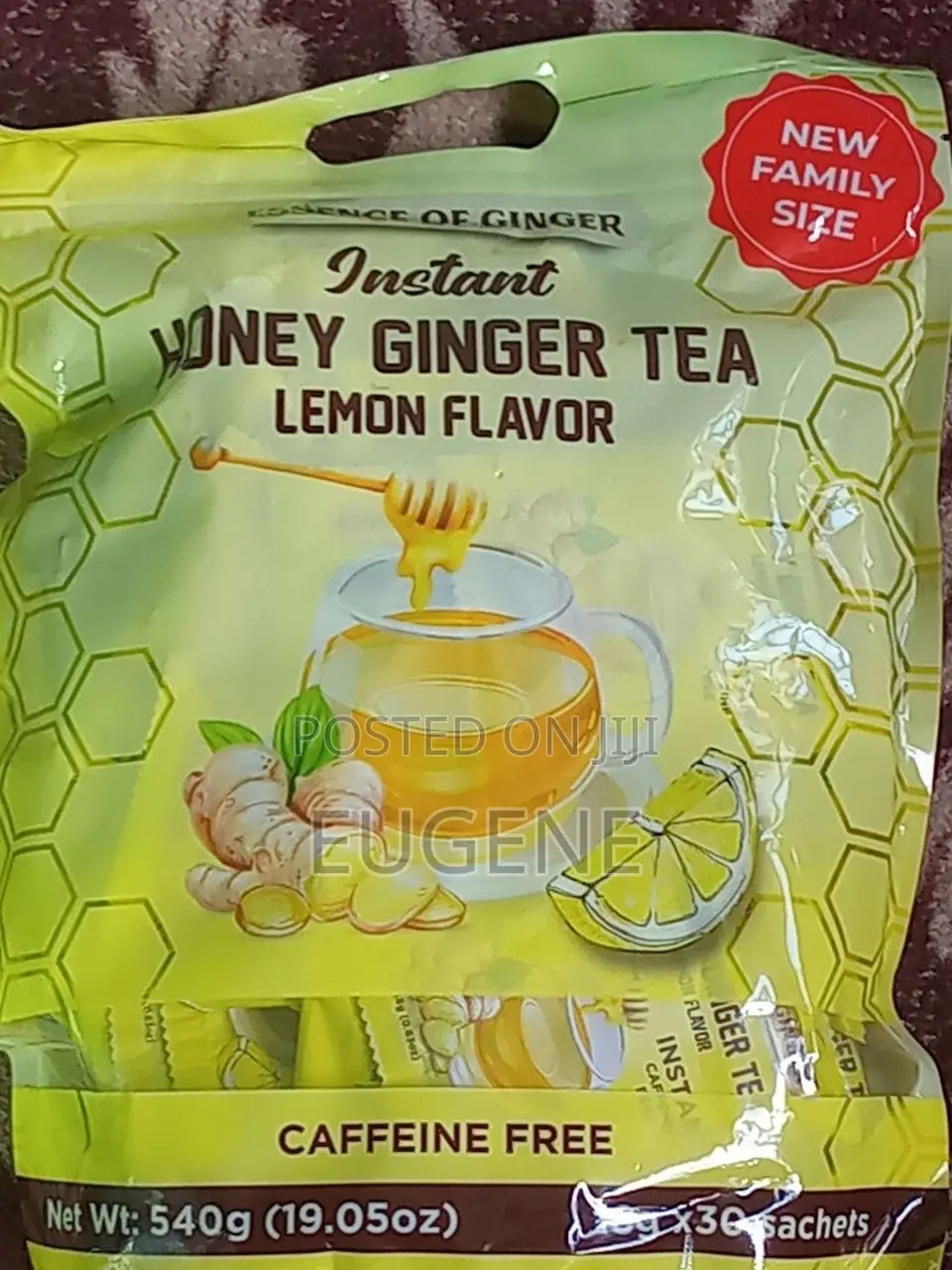 Essence of Ginger Instant Honey Ginger Tea Lemon Flavor Caffeine-Free