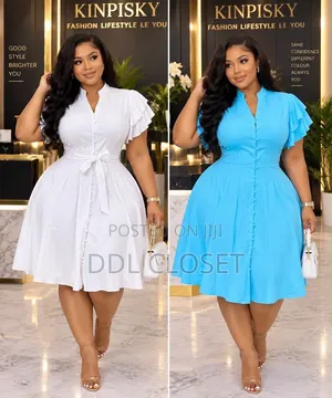 Button Down Falre Dress