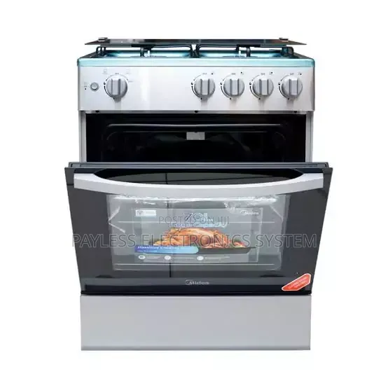 Midea 4 Burner 60x60cm Gas Cooker With Grill (24tmg4g081-S)
