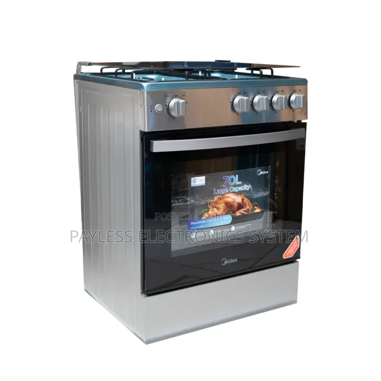 Midea 4 Burner 60x60cm Gas Cooker With Grill (24tmg4g081-S)
