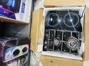 Choose Sleek Kenwood 2 Gas + 2 Electric Hob(Black)Tempered Glass