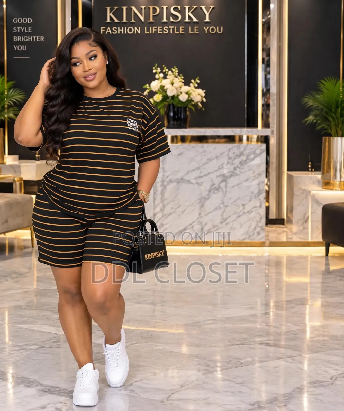 2-Piece Striped Lounge Set