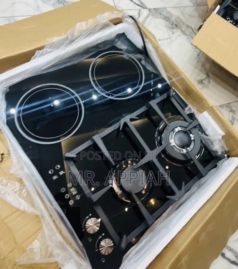 Premium Classic Kenwood 60cm 2 Electric + 2 Gas Hob(Black).