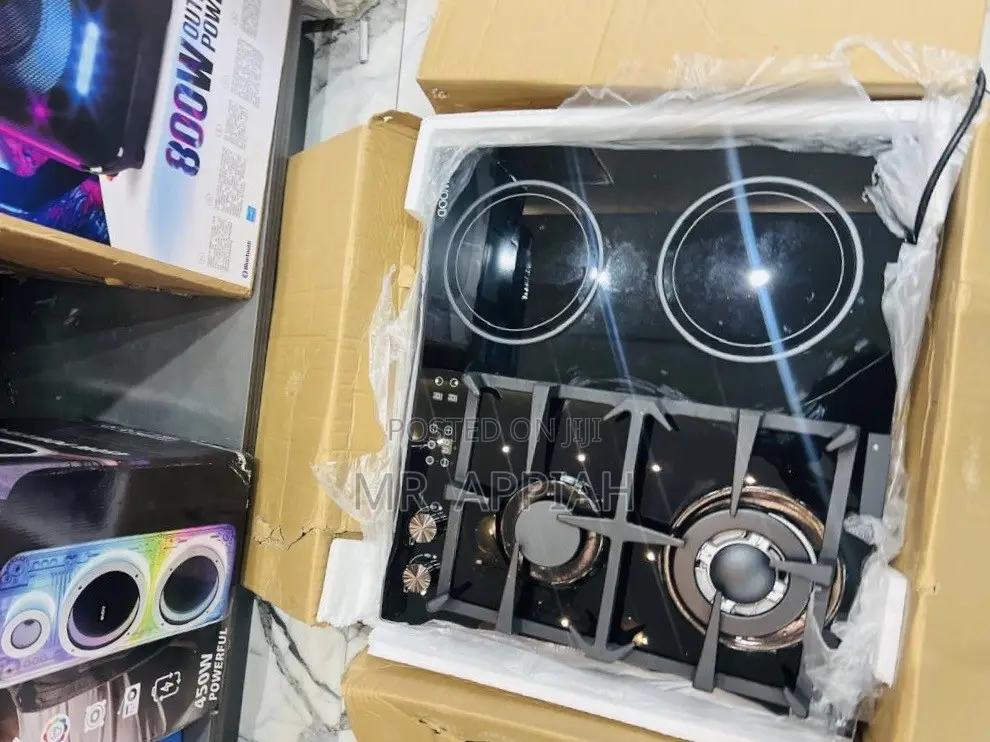 Premium Classic Kenwood 60cm 2 Electric + 2 Gas Hob(Black).