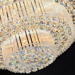 Size: D31.5 X H17.7 Inches, LED Light Kit India Hall Glass Chandelier