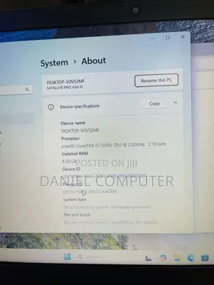 Laptop Toshiba Satellite Pro A300 8GB Intel Core i5 SSD 256GB