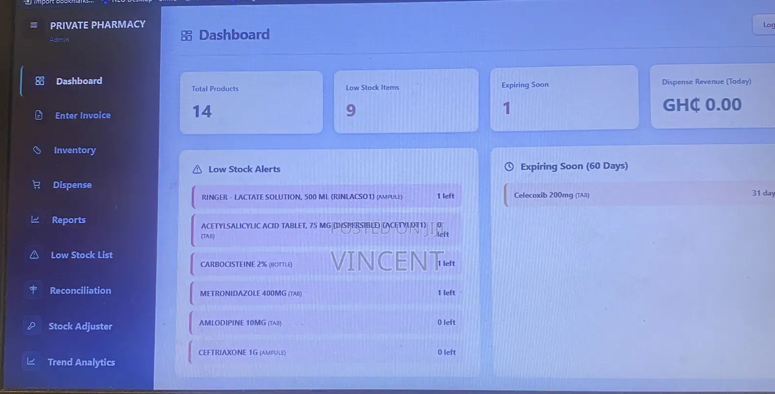 Pharmacy Inventory System