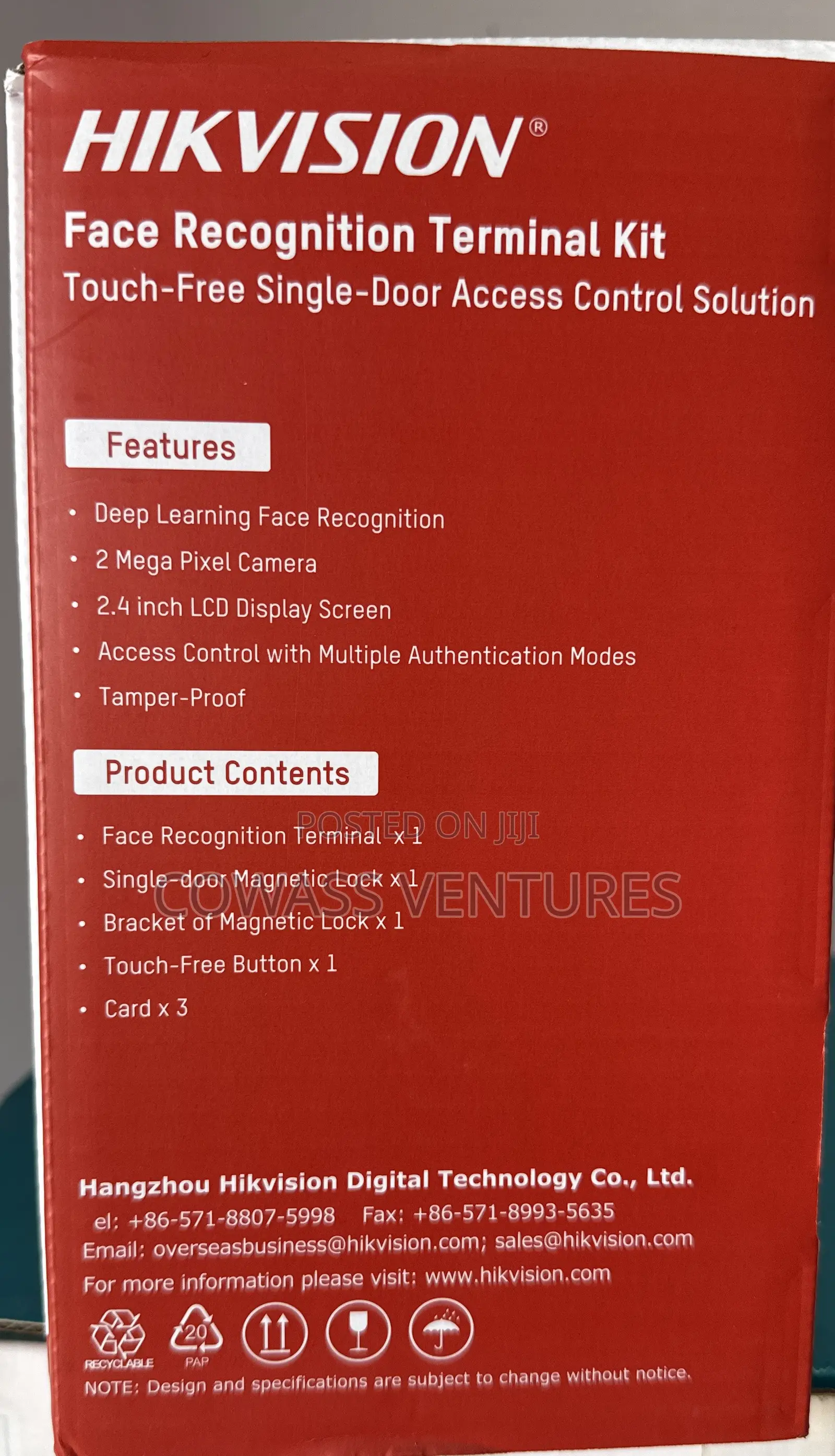 Hikvision Face Recognition Terminal Kit