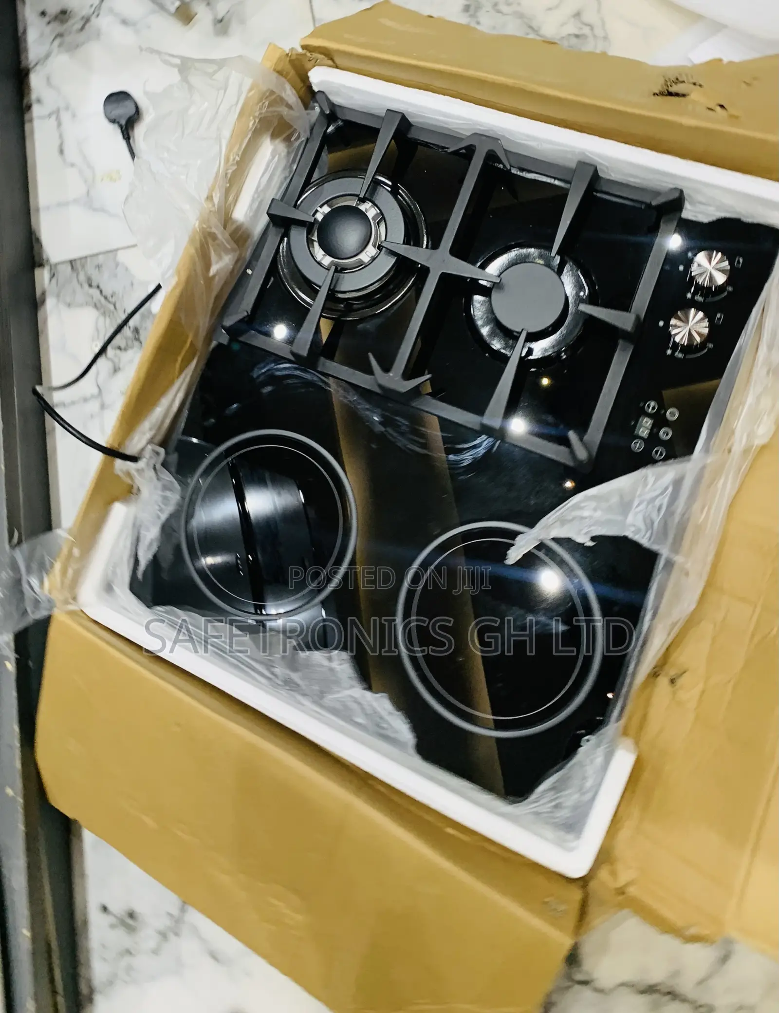 Experience (Black) Glass Kenwood 2 Electric 2 Gas Hob