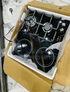 Experience (Black) Glass Kenwood 2 Electric 2 Gas Hob