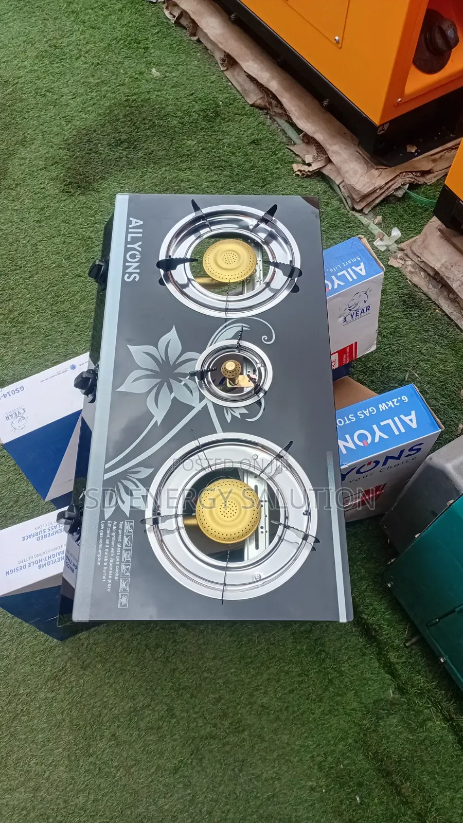 Ailyons 3-in-1 Gas Burner With Glass Top – Stylish Cooking Made Easy
