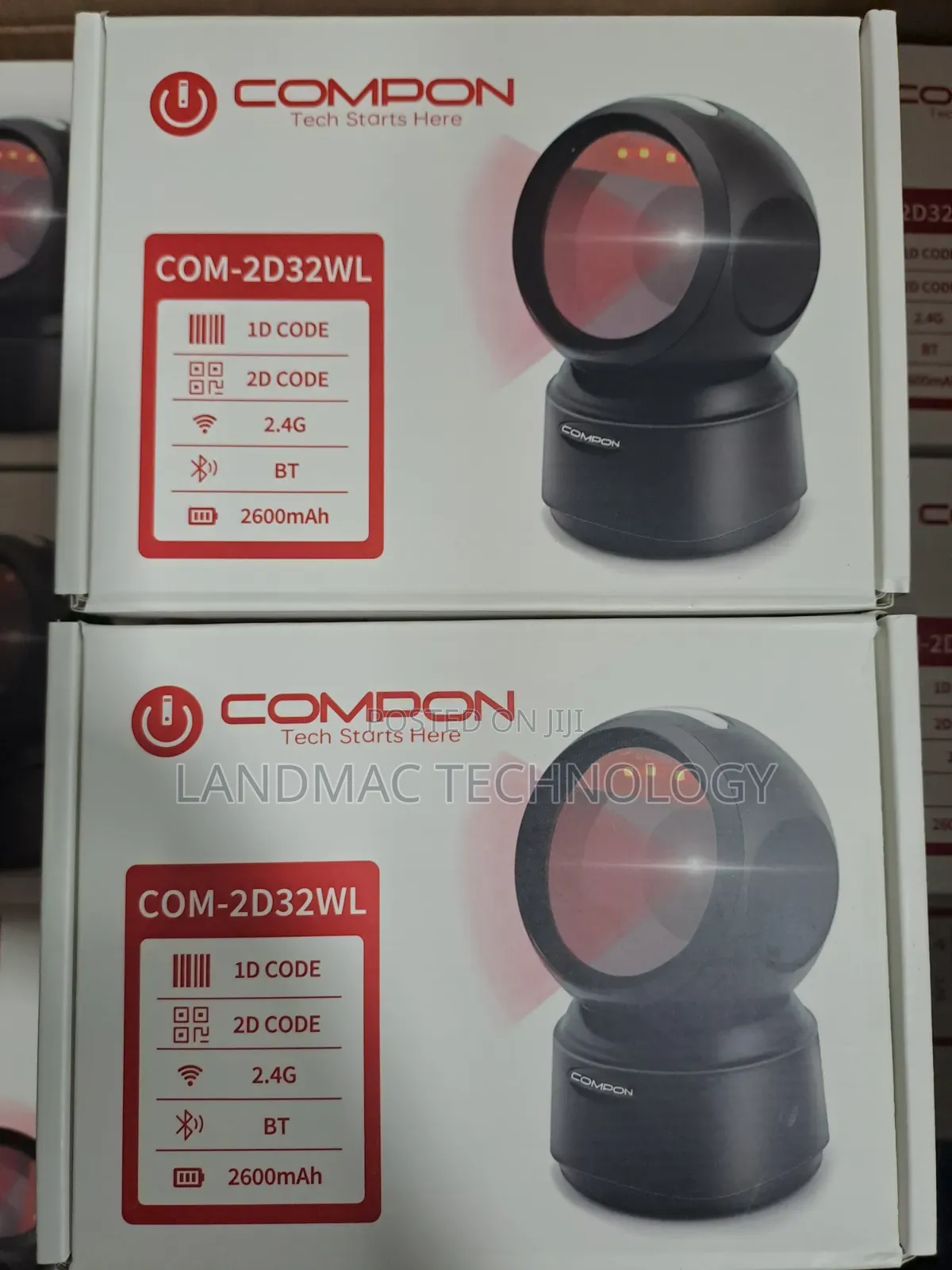 Desktop BT, Wireless and Rechargeable Barcode Scanner Platform Device