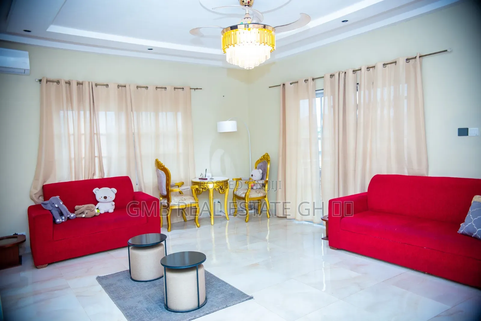 Furnished 3bdrm House in Ghana Flag for rent