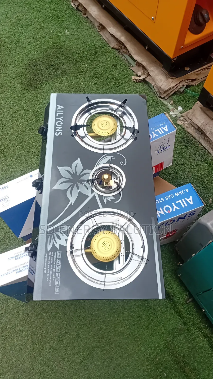 Ailyons 3 Burner Gas Stove – Modern Glass Top for Your Kitchen