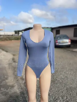 Women's Bodysuit Long Sleeve Blue