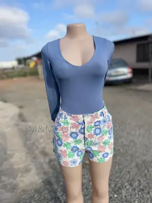 Women's Bodysuit Long Sleeve Blue