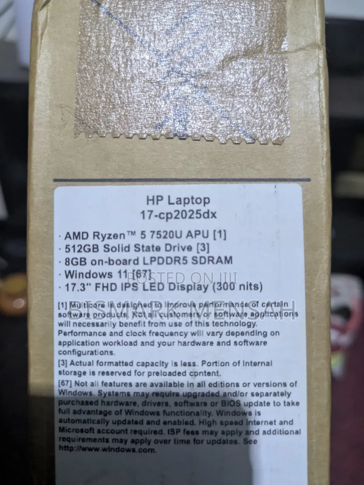 New Laptop HP 8GB AMD Ryzen 5 SSD 512GB