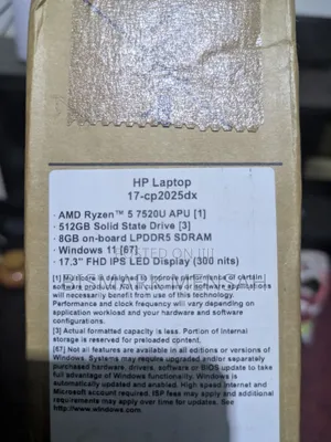 New Laptop HP 8GB AMD Ryzen 5 SSD 512GB