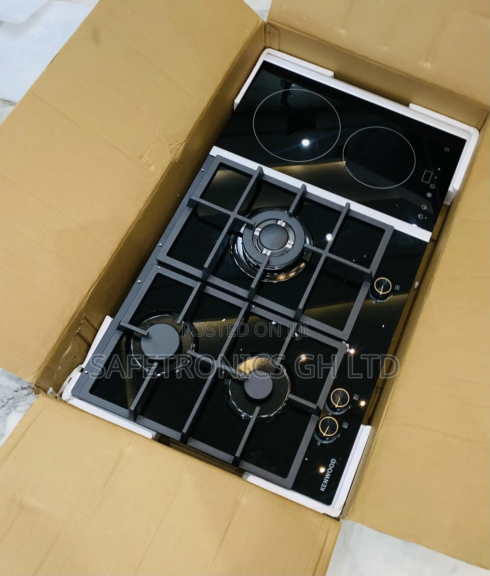 Get Amazing Deal 2 Electric ___ Kenwood 3 Gas Hob (Black)