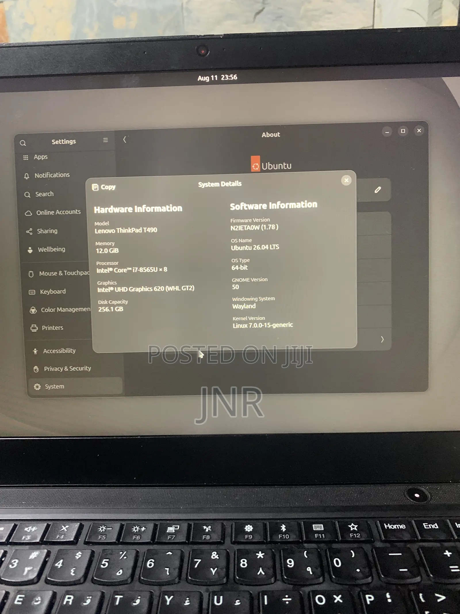 Laptop Lenovo ThinkPad T490s 12GB Intel Core i7 SSD 256GB