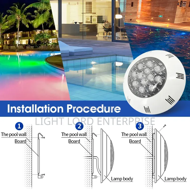 Safe Voltage 12V Swimming Pool Light Muiticolo With Remote/Transformer