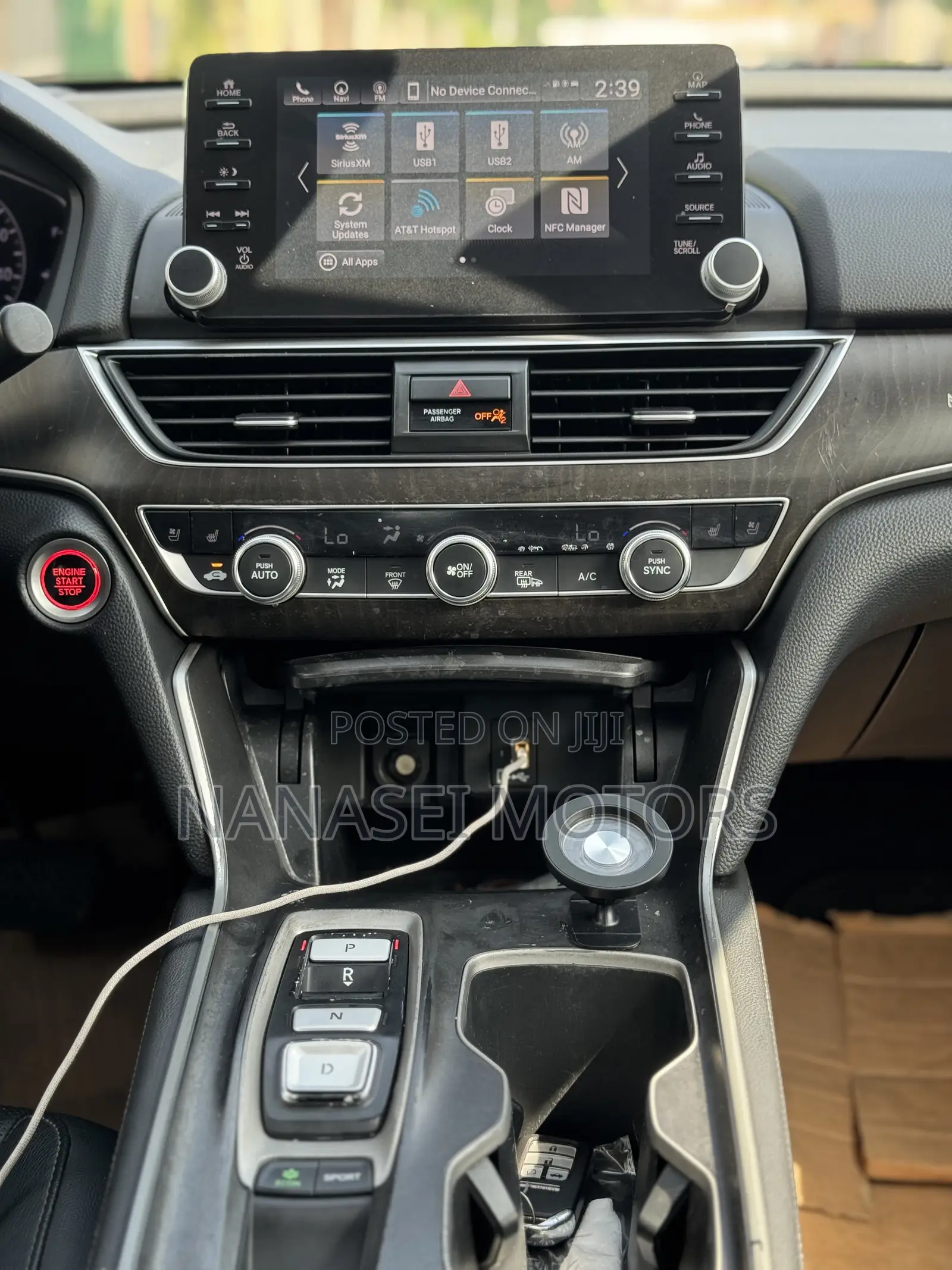 Honda Accord Sport (2.0L 4cyl Turbo 10A) 2019 Black