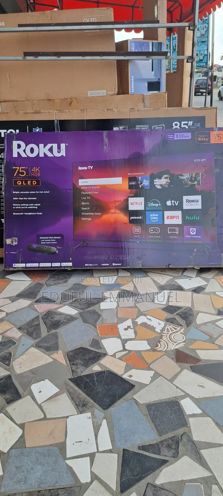 ROKU 75" Plus QLED Mini-Led UHD Smart Netflix YouTube Bluetooth