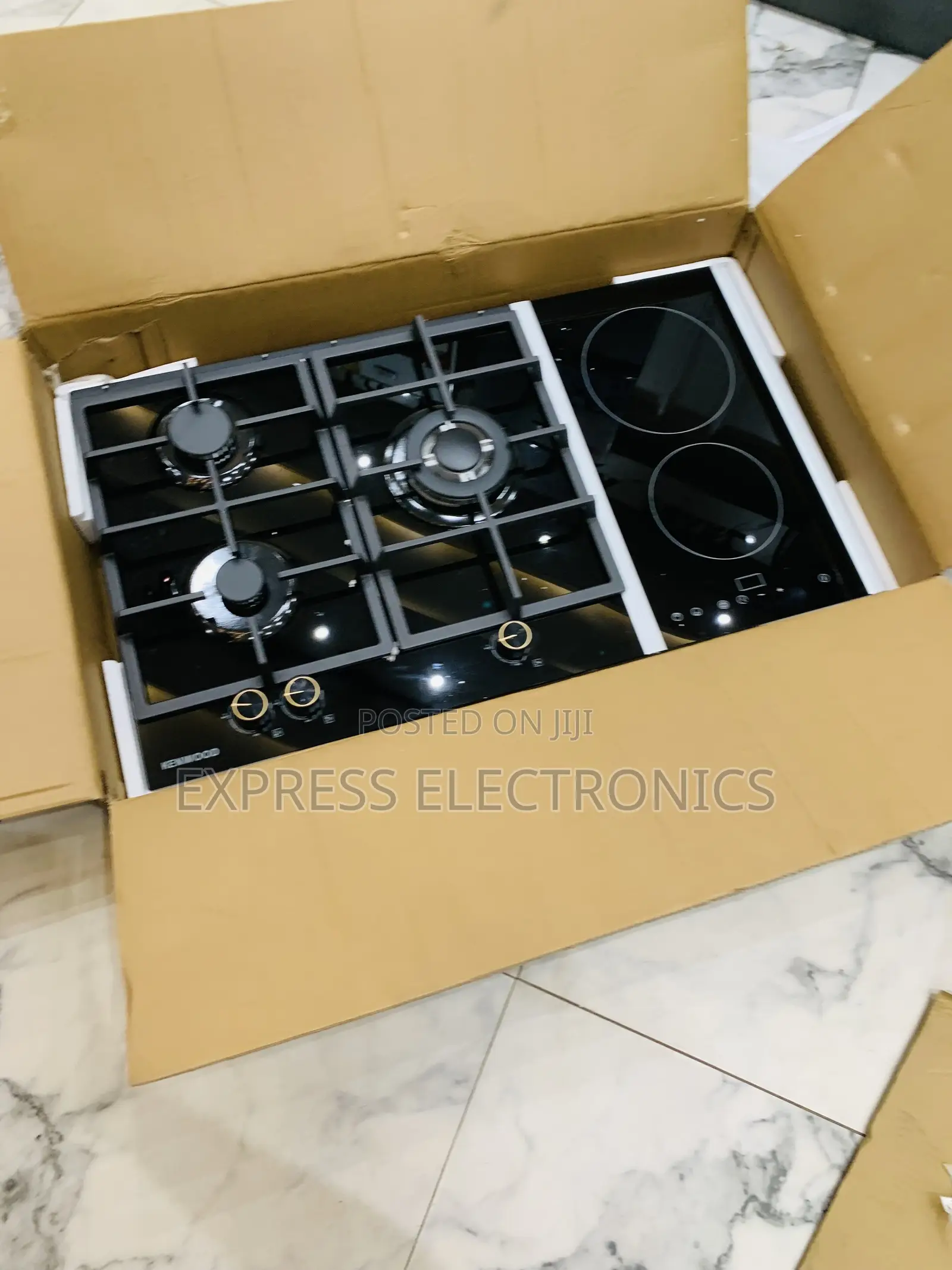 Zealous Sleek Gas Electric Cars in Built Kenwood Black 90CM 4-2