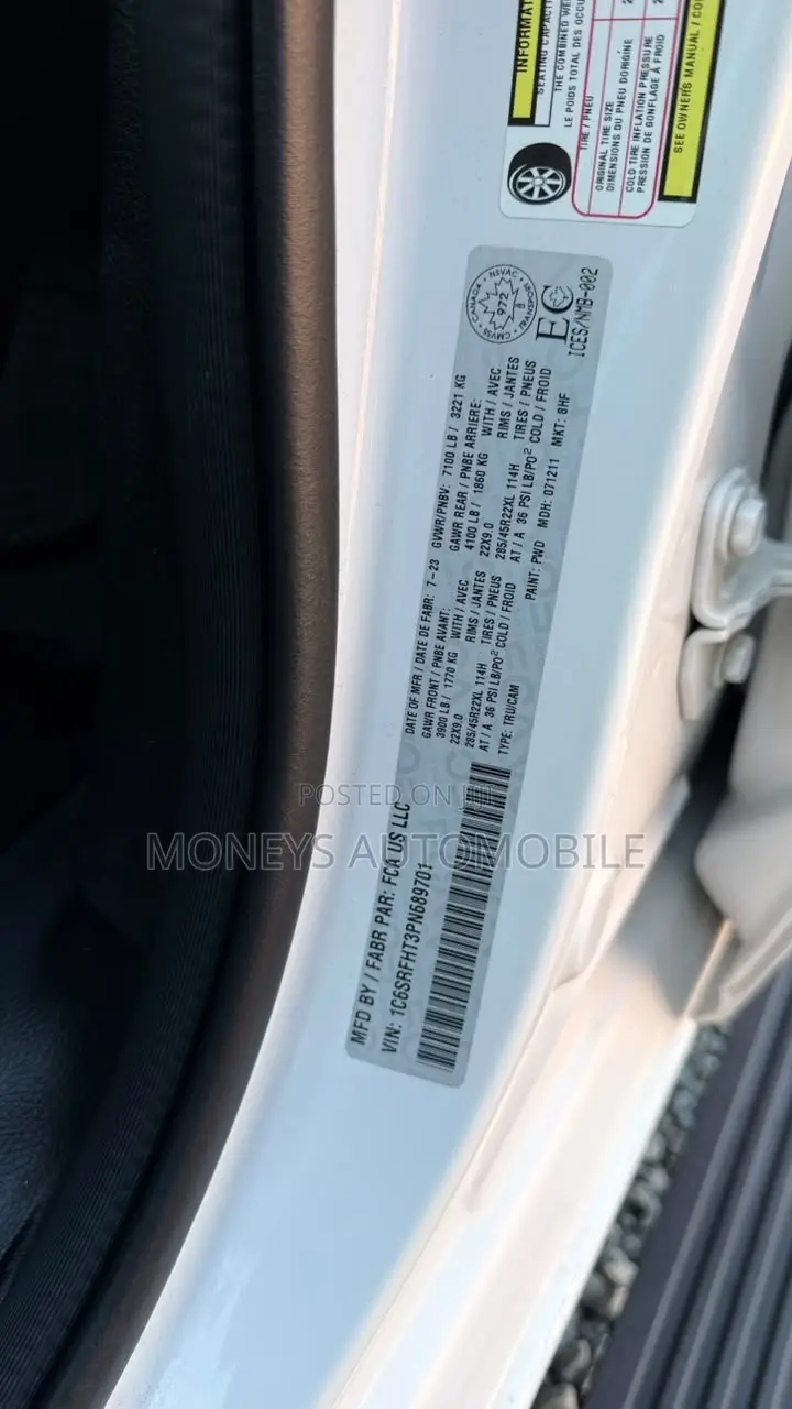 Dodge RAM 2023 White