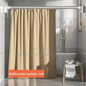 14 Feet Drill-Free Telescopic Shower Curtain Rod No-Drill