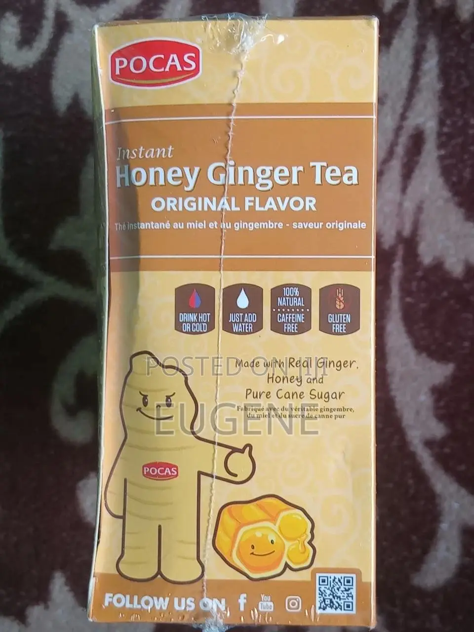 Pocas Instant Honey Ginger Tea Original Flavor 20 Sachets (360g)