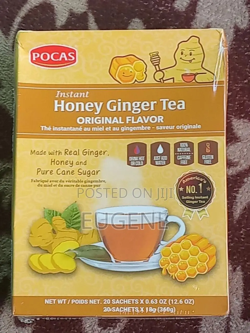 Pocas Instant Honey Ginger Tea Original Flavor 20 Sachets (360g)