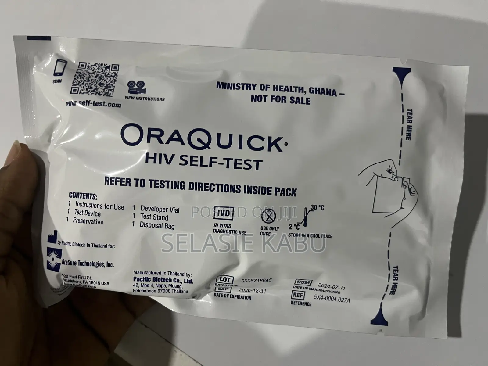 HIV Oraquick Self Test Kit