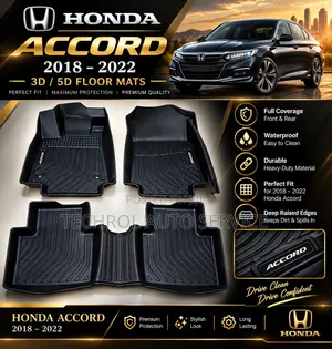 Honda Accord 2018 - 2022 Floor Mat 3D,5D CUSTOM MADE