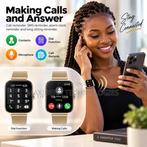 Besundy Smart Watch Bluetooth Calling Sports Watch – Gold