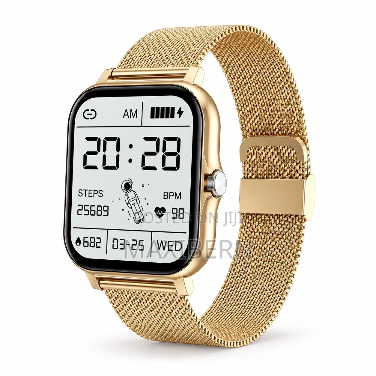 Besundy Smart Watch Bluetooth Calling Sports Watch – Gold