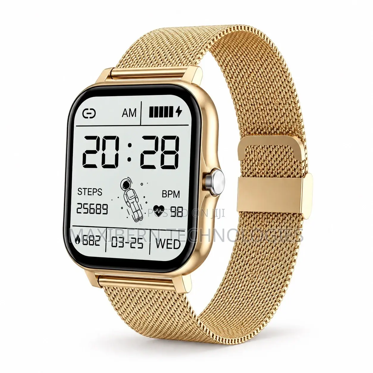 Besundy Smart Watch Bluetooth Calling Sports Watch – Gold