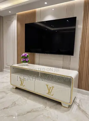 White LV TV Stand