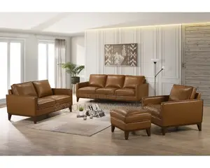 Pure Leather Sofa Set