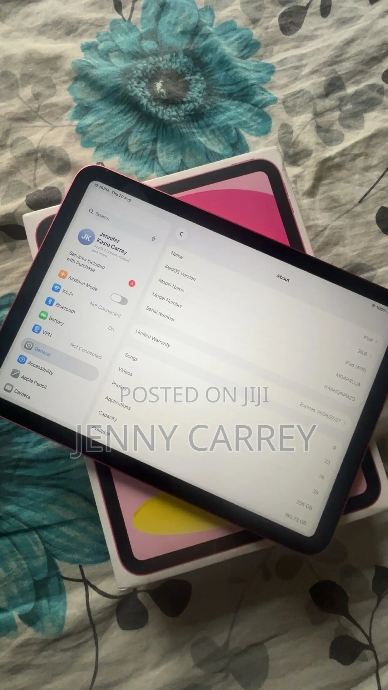 New Apple iPad (2025) 128 GB Pink