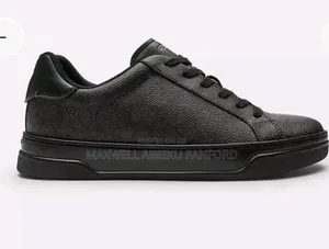 Coach High Line Sneaker in Signature Canvas in Walnut Black
